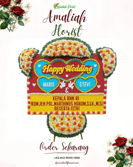 Papan Bunga Pernikahan Demen